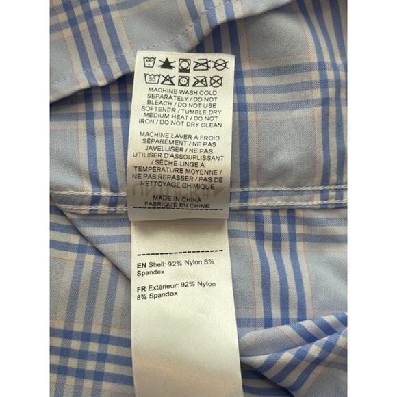 UNTUCKit Long Sleeve Button-Up Blue-on-Blue Gingham Work Shirt – Size Small - Picture 6 of 6